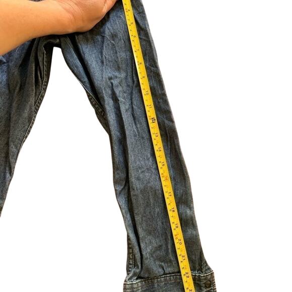 Diesel Denim Western Cowboy Shirt Long Sleeve Snap Button Up Women's Small - Picture 10 of 12